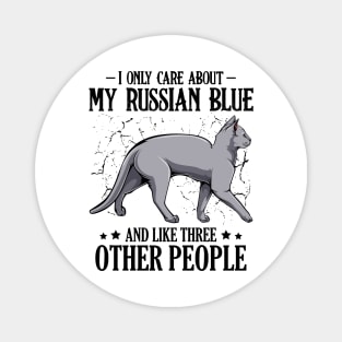 Russian Blue Cat Magnet